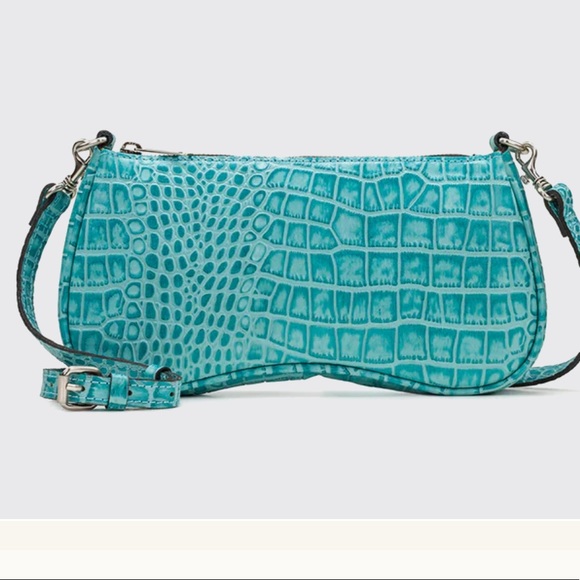 Riley Baguette Crossbody Vintage Distressed Croc Leather - Picture 4 of 12